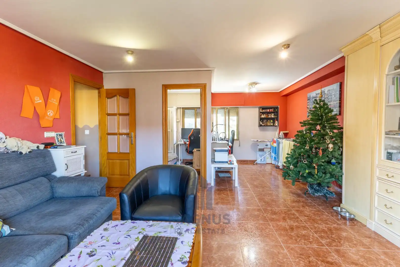 Wohnzimmer von Wohnung zum Verkauf in Valencia mit Klimaanlage und Balkon