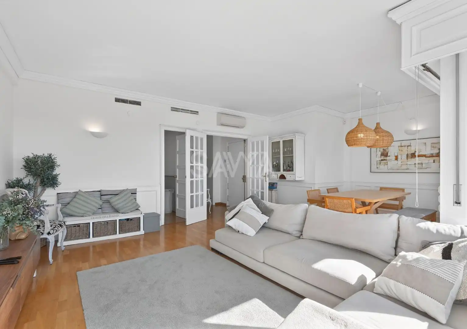 Sala de estar de Piso en venta en Barcelona con Aire acondicionado, Calefacción y Parquet