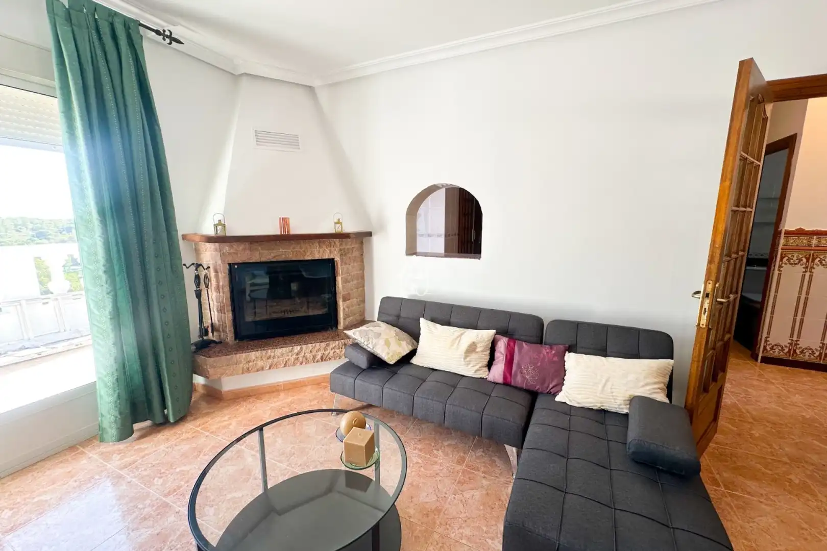Wohnzimmer von Country house zur Miete in Pilar de la Horadada mit Privatgarten, Terrasse und Abstellraum