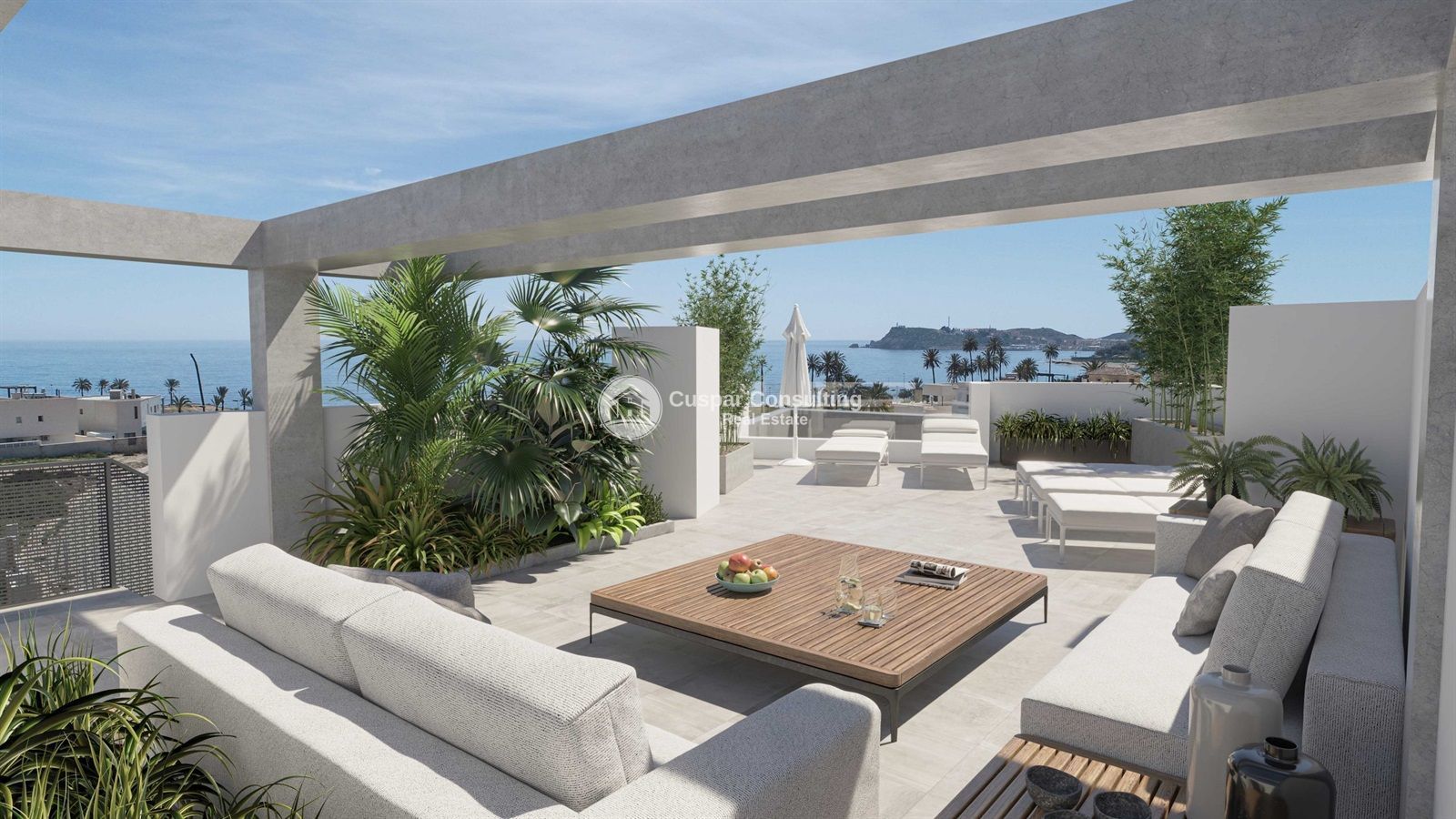 Terrasse von Wohnungen zum Verkauf in Mazarrón mit Klimaanlage, Heizung und Terrasse