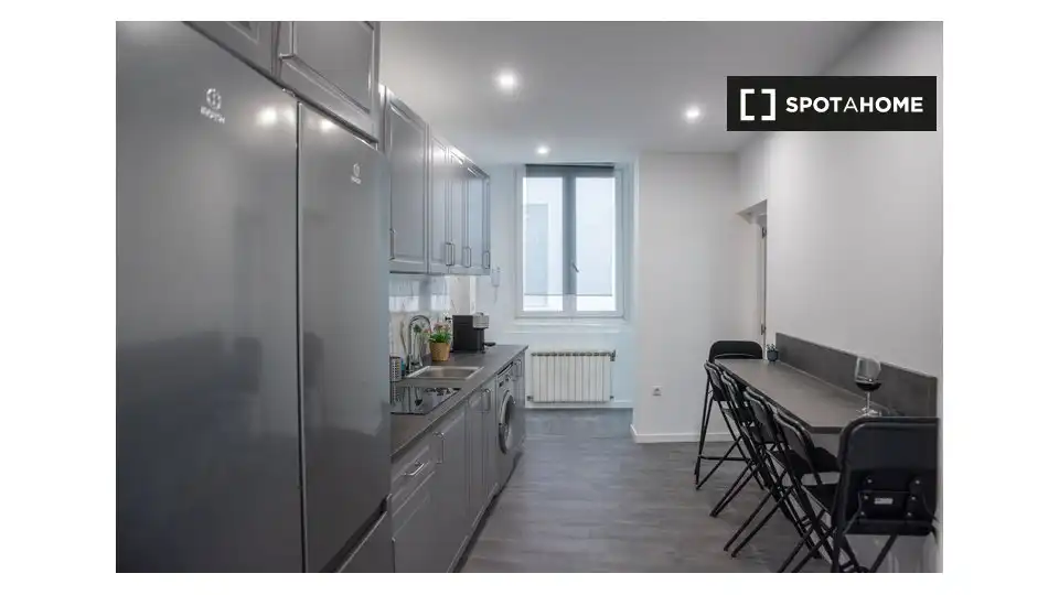 Cocina de Piso para compartir en Madrid con Aire acondicionado, Calefacción y Terraza