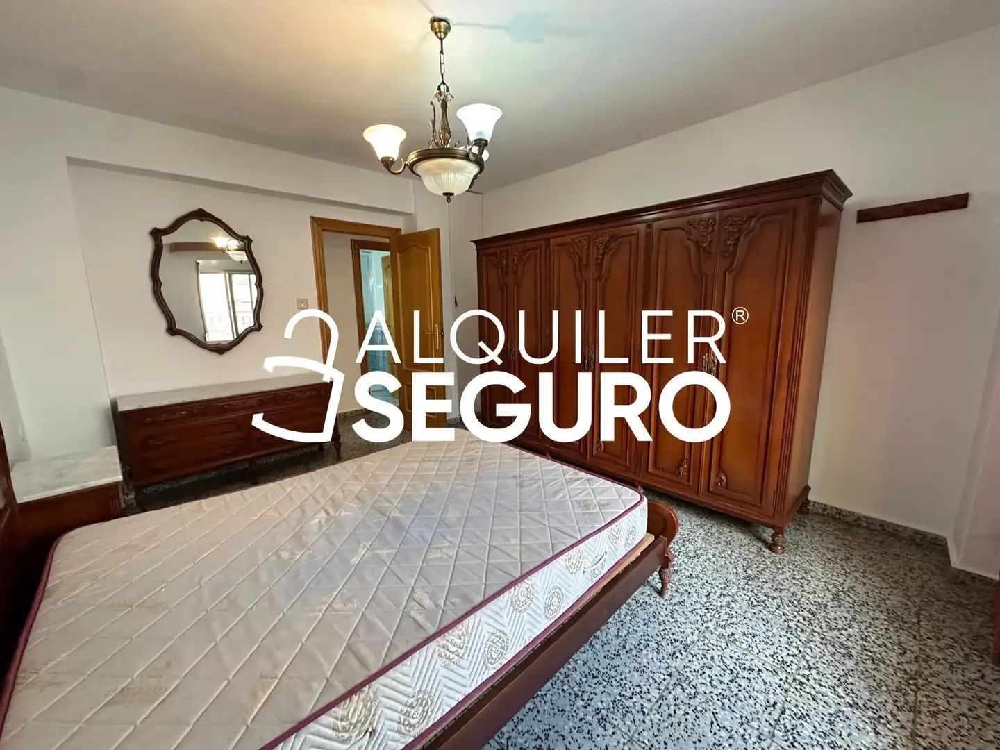Bedroom of Flat for rent in Valencia  with Air Conditioner and Furnished