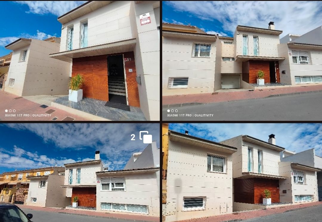 Exterior view of Single-family semi-detached for sale in Molina de Segura  with Air Conditioner, Heating and Private garden