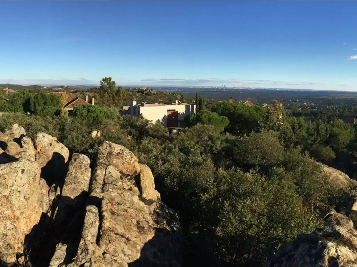 Vista exterior de Casa o chalet en venta en Torrelodones con Aire acondicionado y Piscina