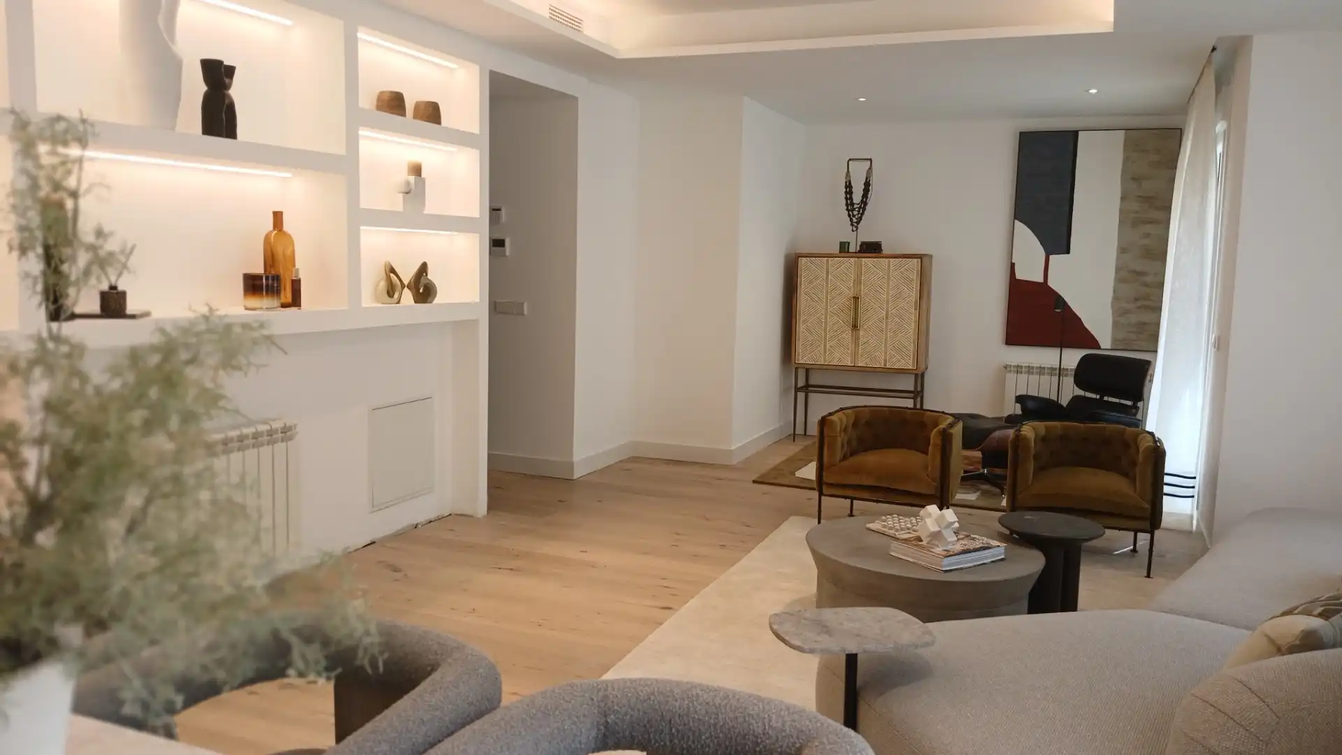 Sala de estar de Piso en venta en  Madrid Capital