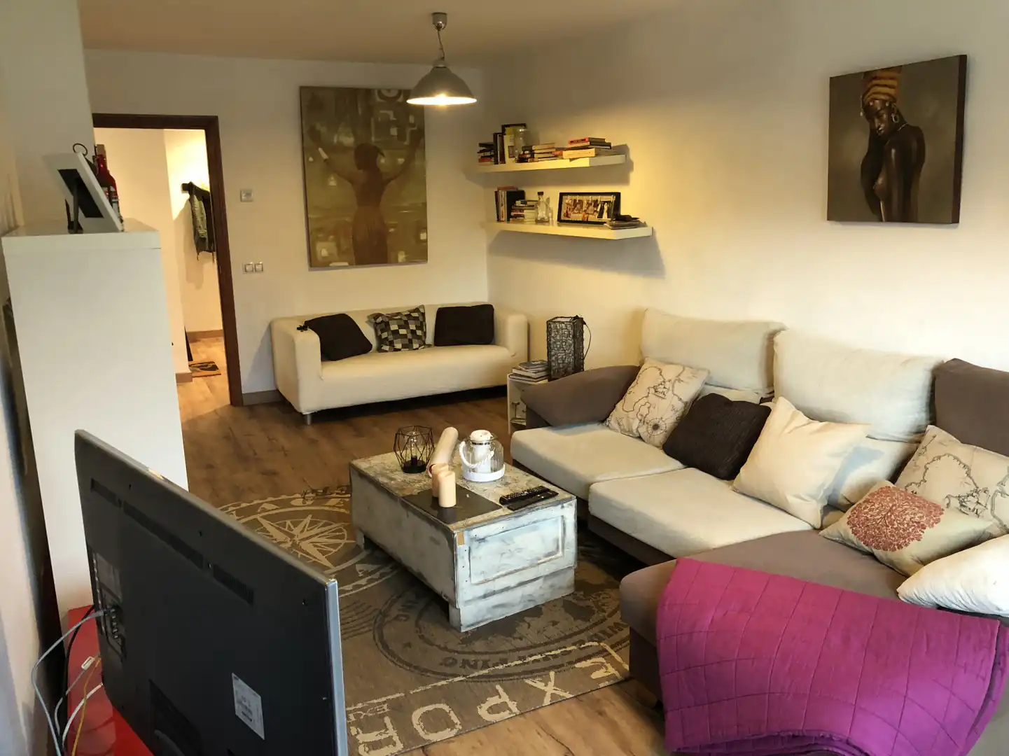 Living room of Flat for sale in Oviedo   with Heating, Parquet flooring and Storage room