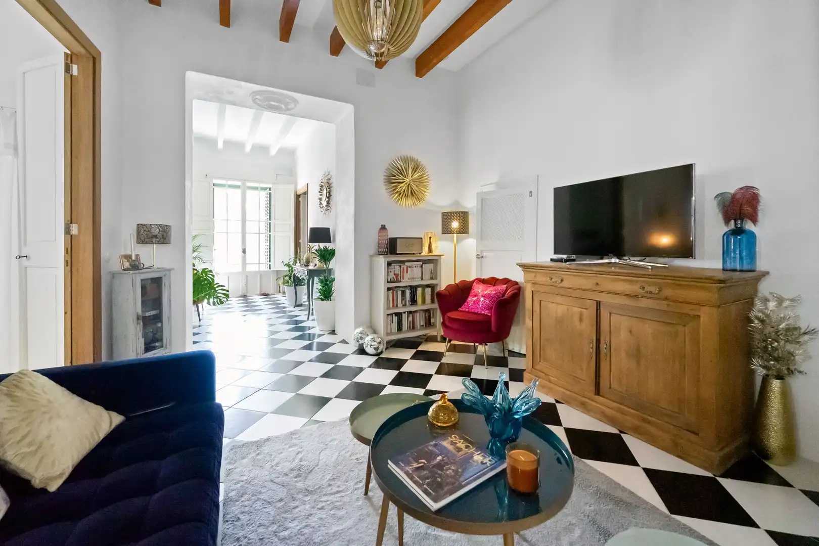 Wohnzimmer von Haus oder Chalet zum Verkauf in Felanitx mit Klimaanlage, Heizung und Terrasse