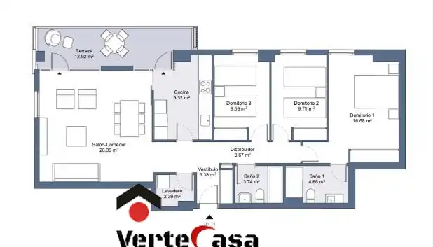 Flat for sale in Valencia  with Air Conditioner, Parquet flooring and Storage room