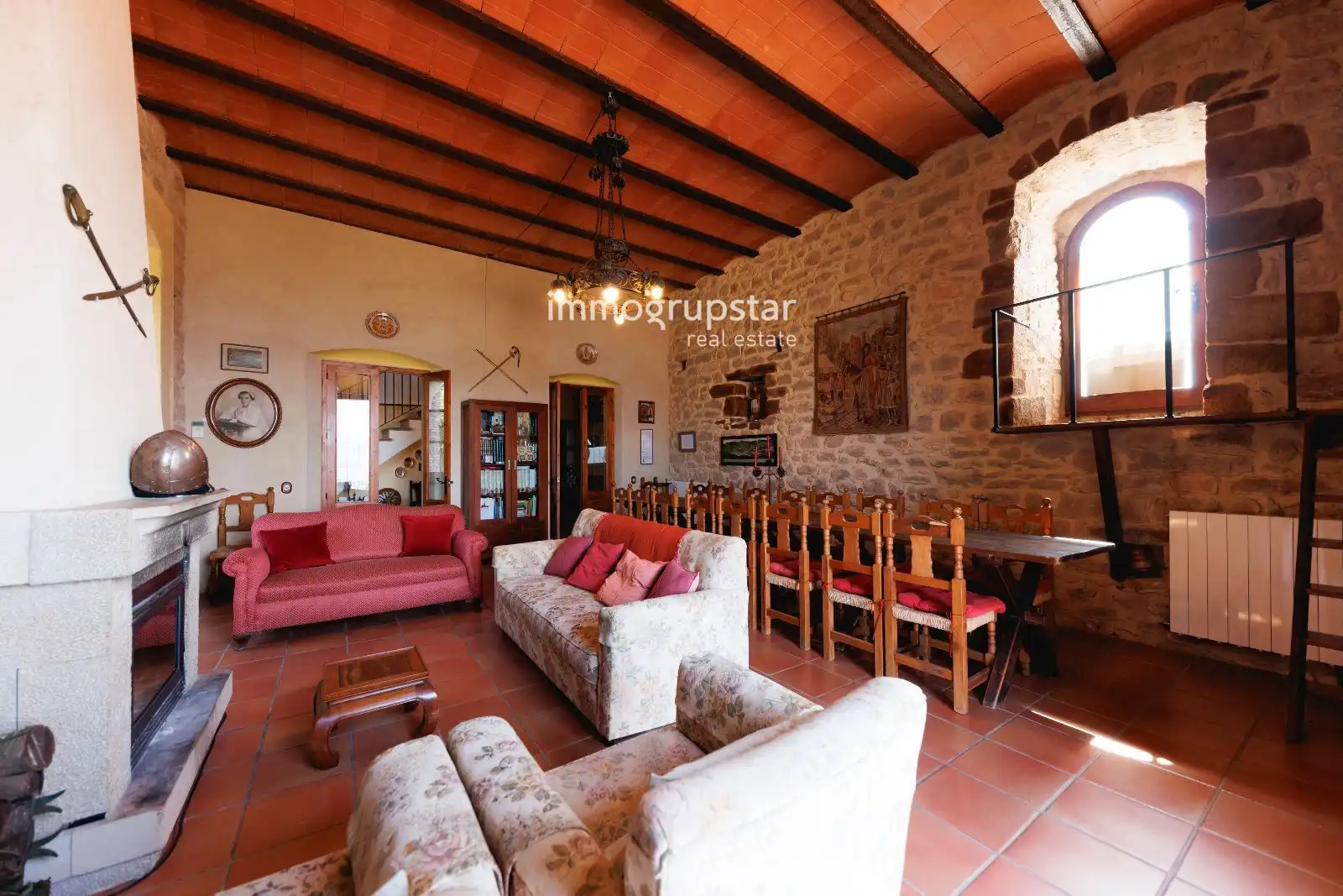 Sala de estar de Finca rústica en venta en Amer con Trastero