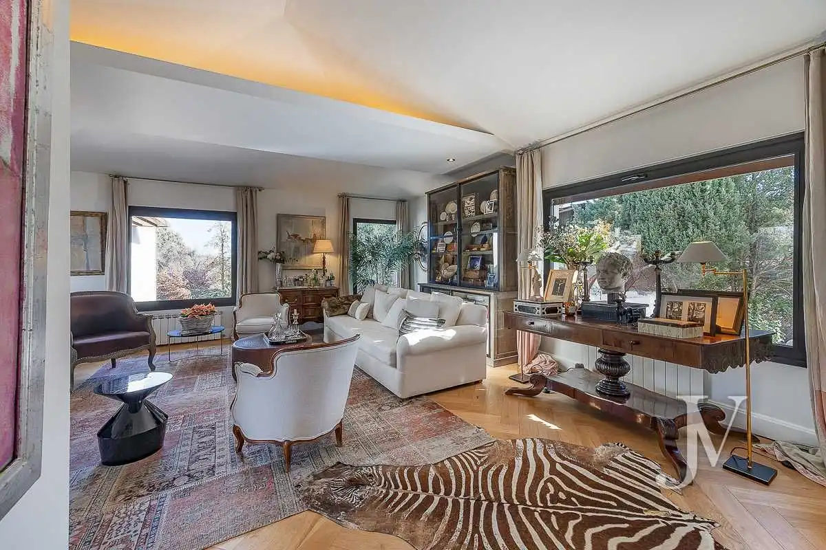 Sala de estar de Casa o chalet en venta en Ciudalcampo con Aire acondicionado, Calefacción y Jardín privado