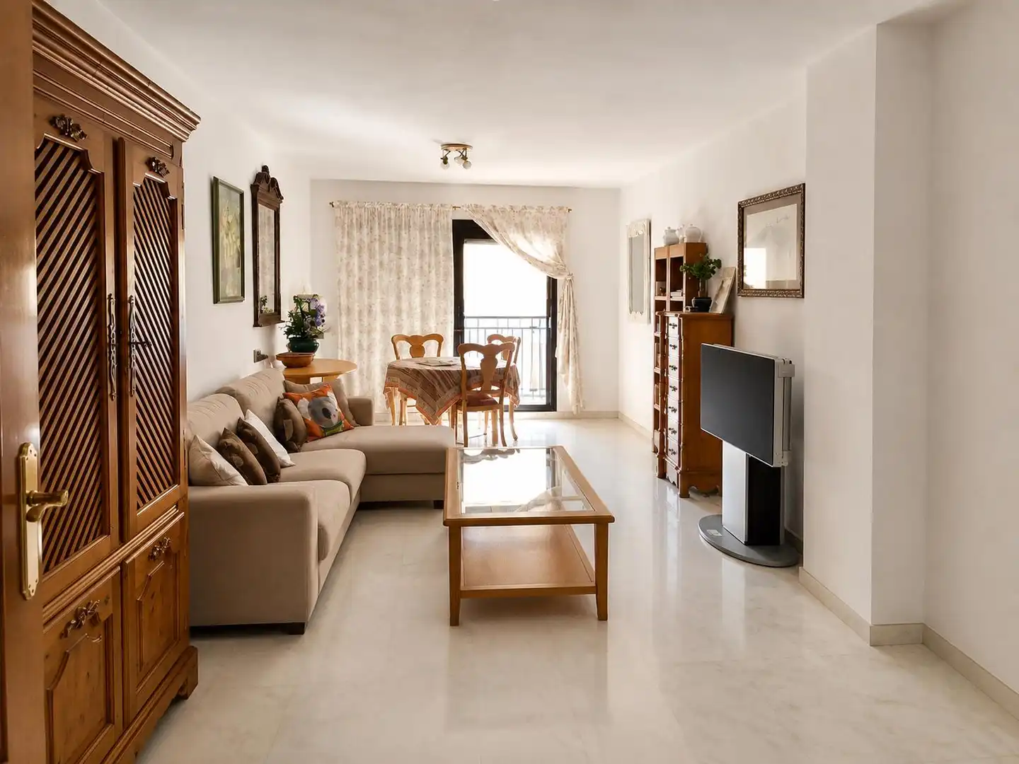 Sala de estar de Ático de alquiler en Málaga con Jardín privado, Terraza y Amueblado