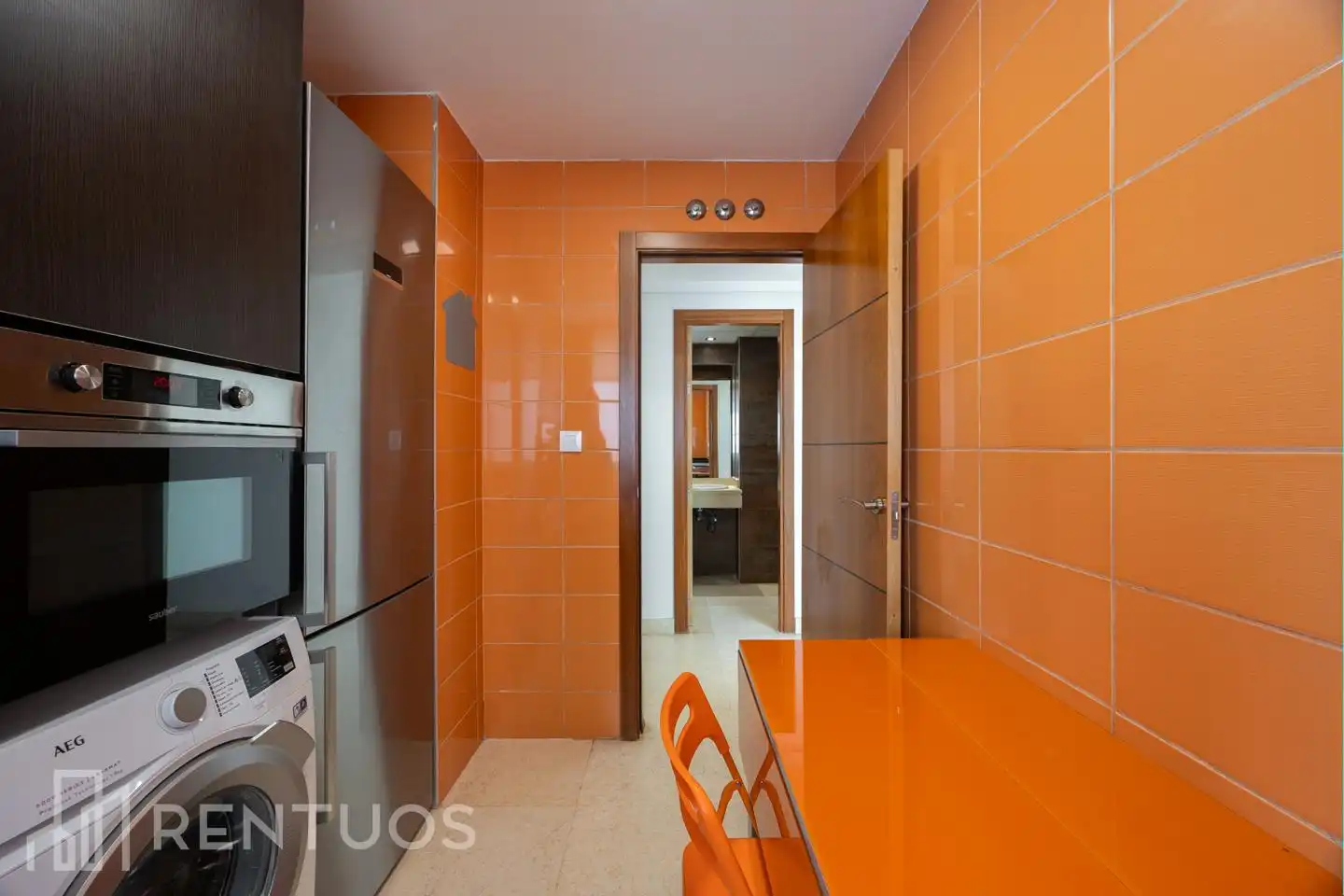 Küche von Wohnung zur Miete in Madrid mit Klimaanlage, Parkett und Gemeinschaftspool