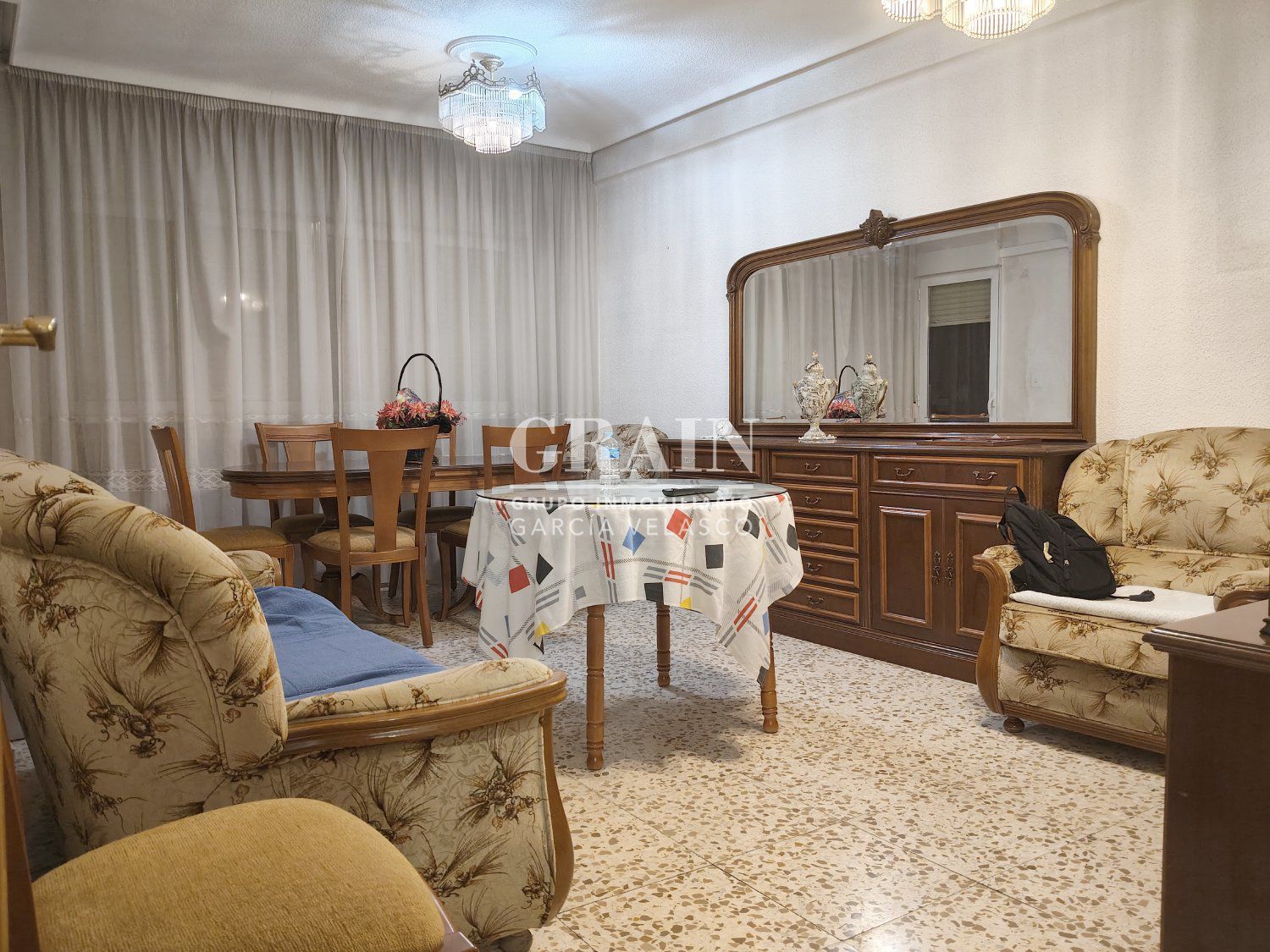 Living room of Flat for sale in  Albacete Capital  with Heating and Balcony