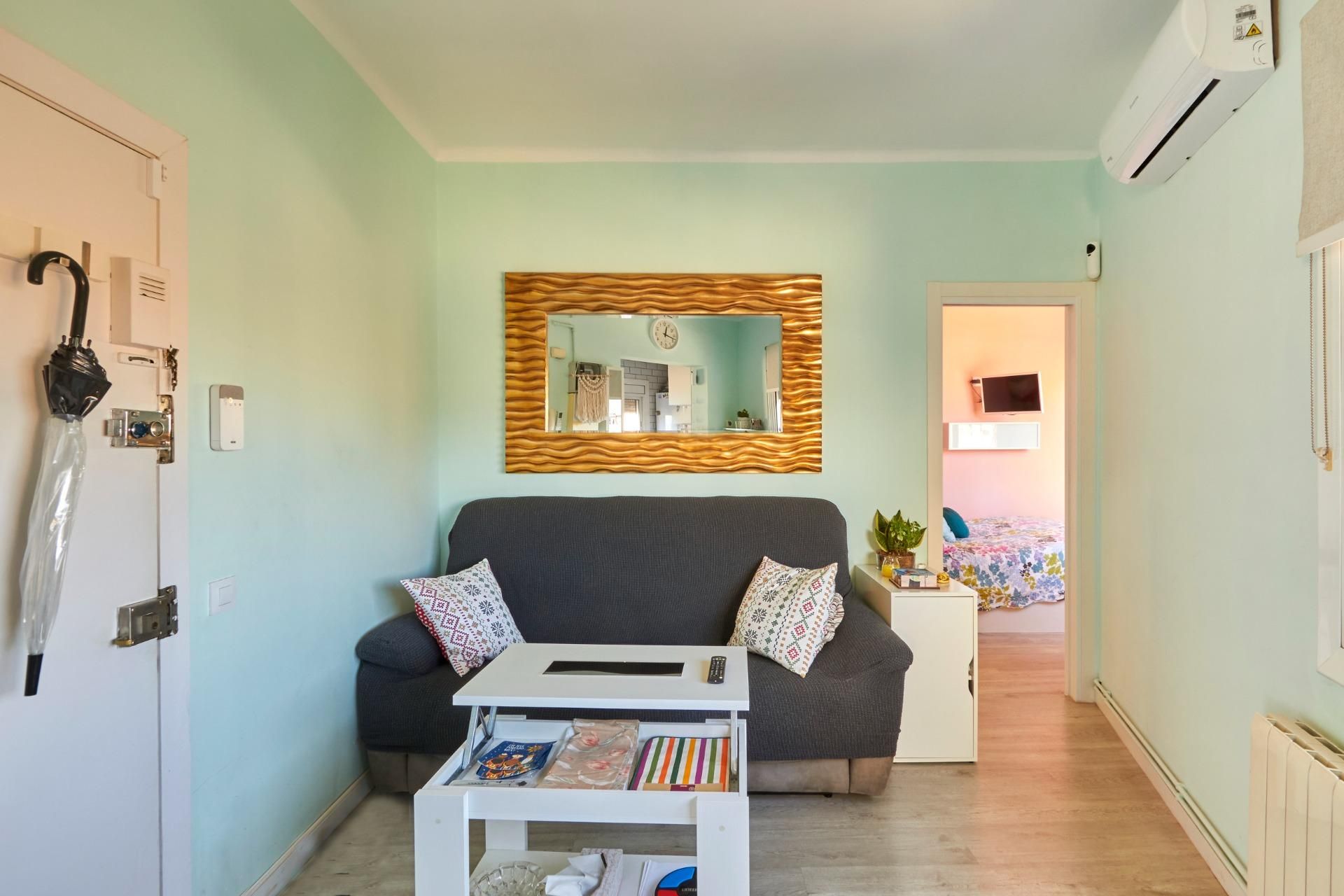 Living room of Flat for sale in  Barcelona Capital  with Heating and Terrace