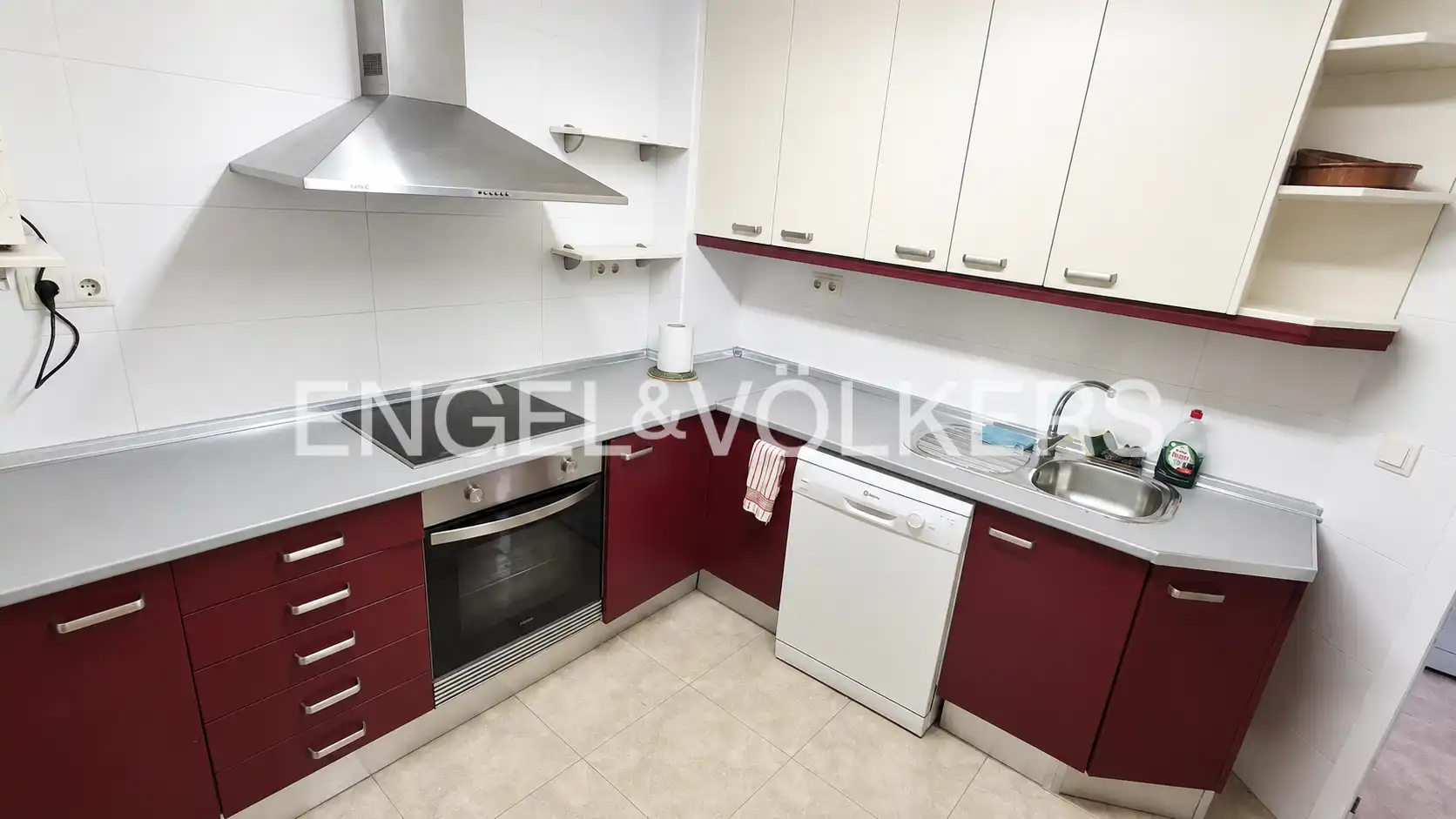 Kitchen of Flat for rent in Valencia  with Heating, Furnished and Balcony
