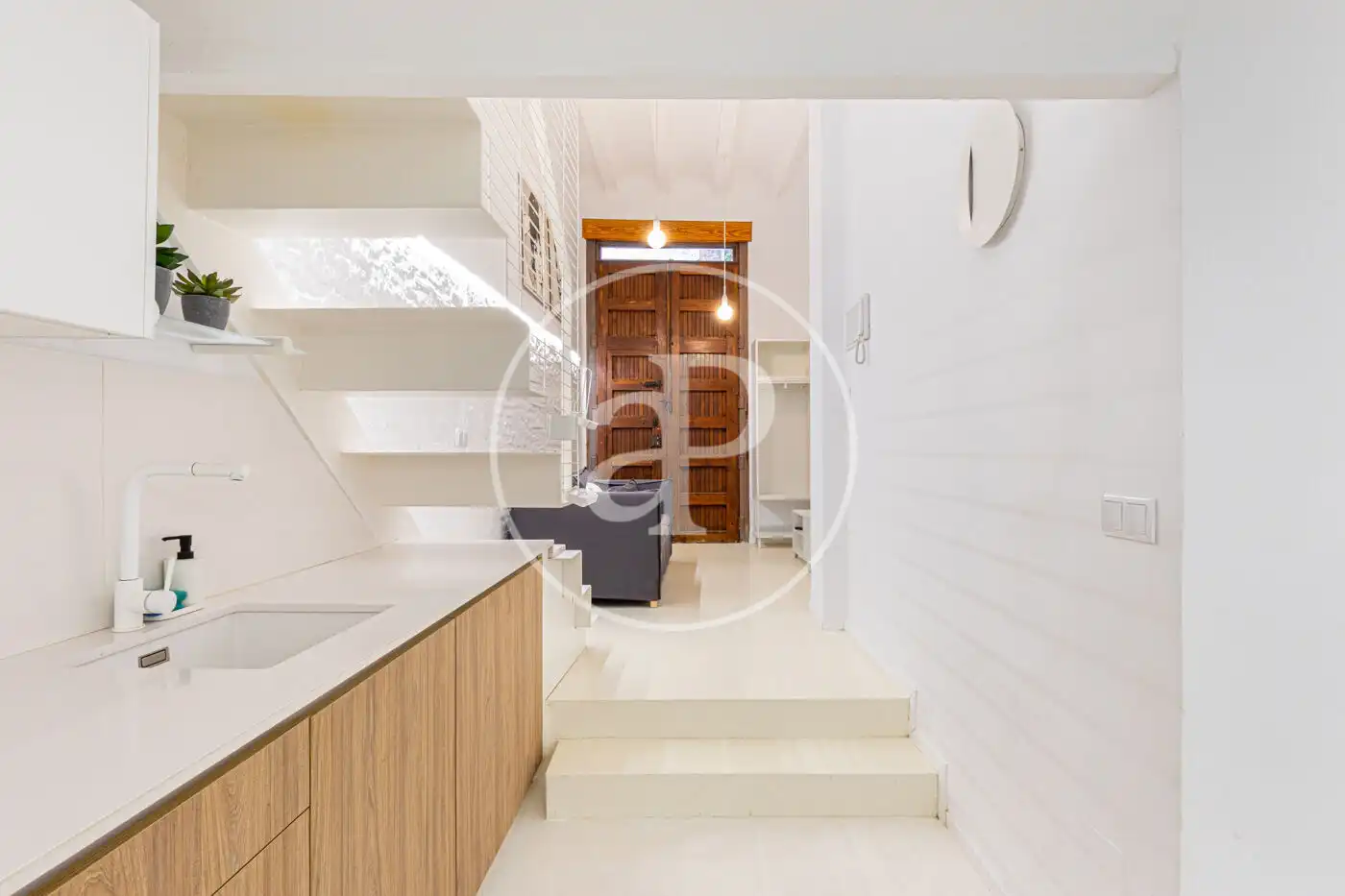 Cuina de Loft de lloguer en Valencia amb Aire condicionat, Calefacció i Moblat