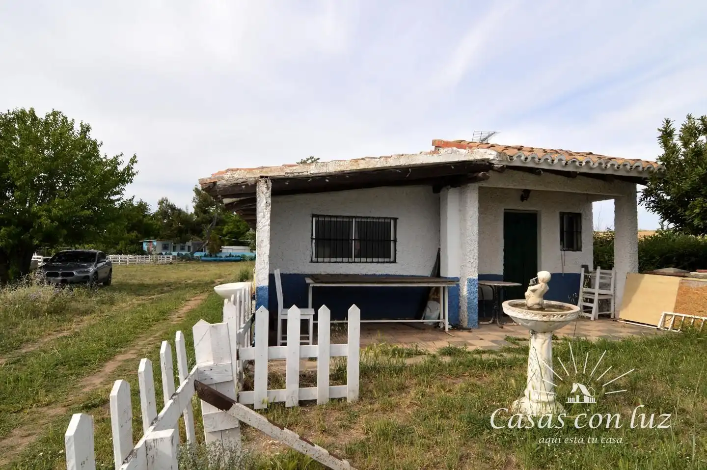 Vista exterior de Finca rústica en venda en Zaragoza amb Jardí privat i Piscina