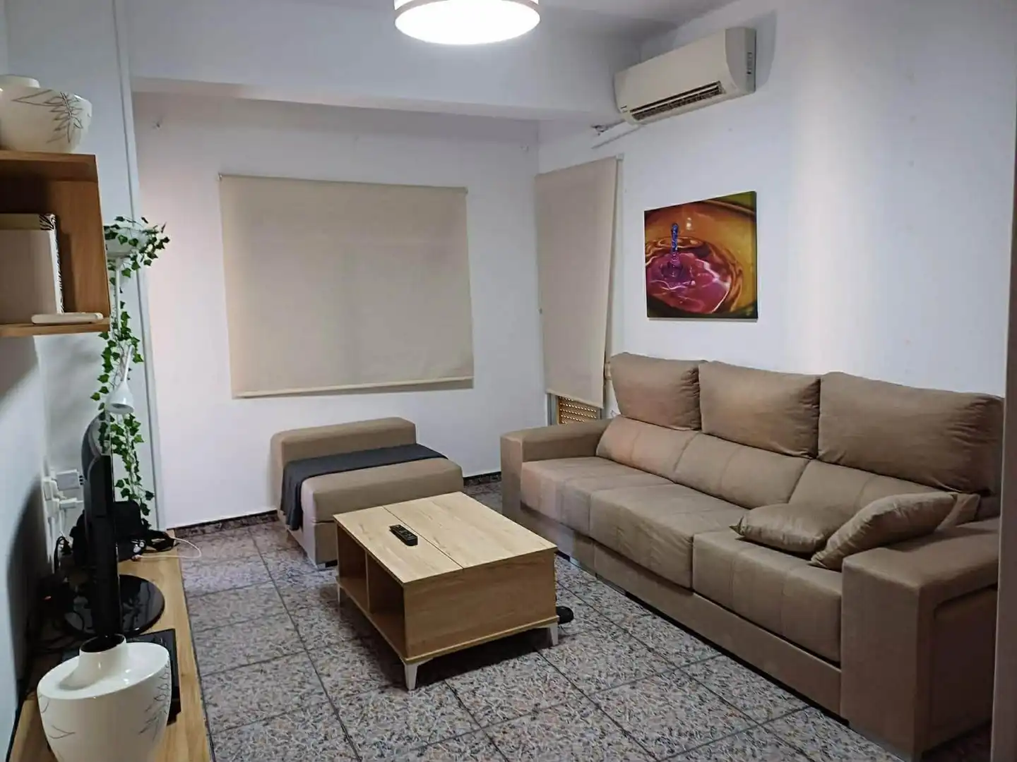 Sala d'estar de Pis de lloguer en  Murcia Capital amb Aire condicionat, Calefacció i Moblat