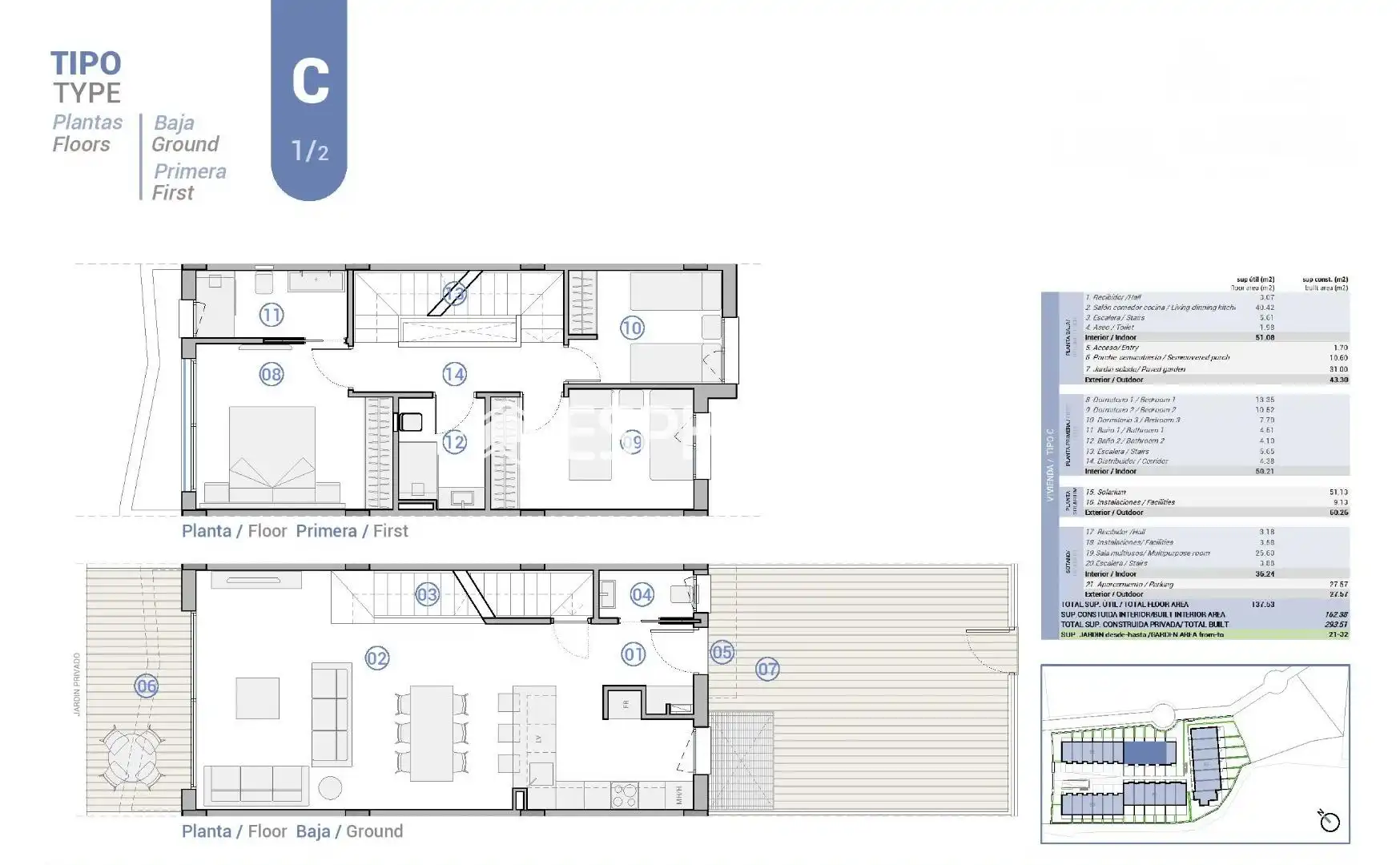 Bungalow con terraza en venta en Pueblo Español - Coveta Fumá, imagen 11
