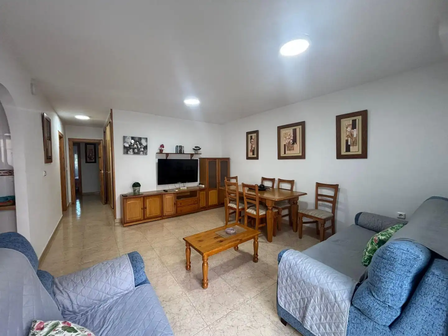 Sala de estar de Dúplex de alquiler en Los Alcázares con Jardín privado, Terraza y Amueblado