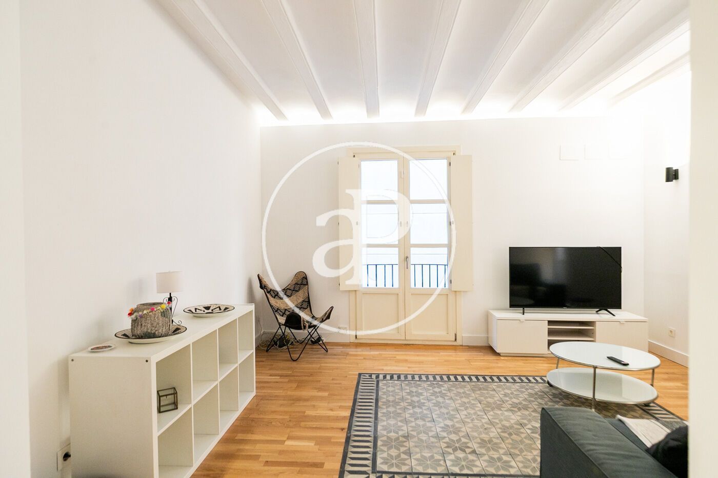 Sala d'estar de Pis en venda en  Barcelona Capital amb Aire condicionat, Calefacció i Balcó