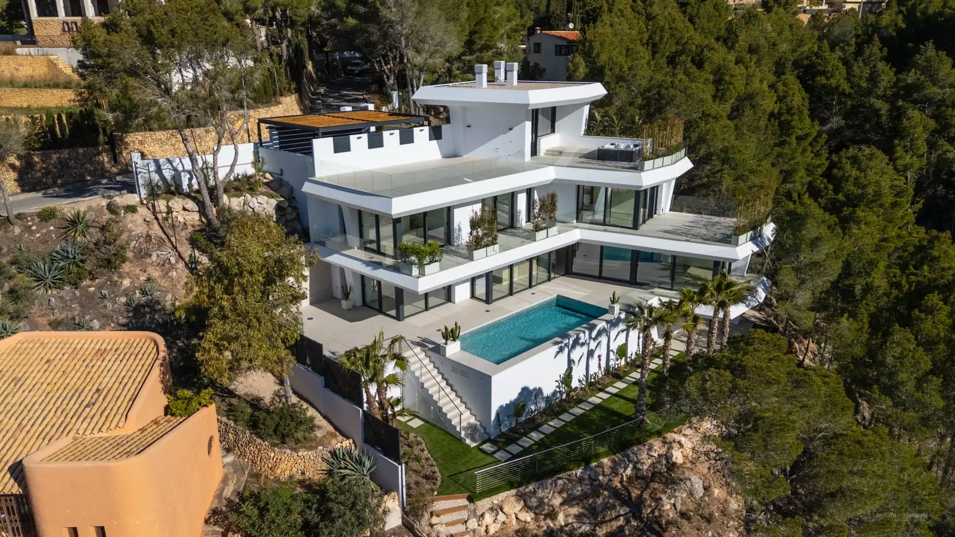 Vista exterior de Casa o chalet en venta en Altea con Aire acondicionado, Jardín privado y Terraza