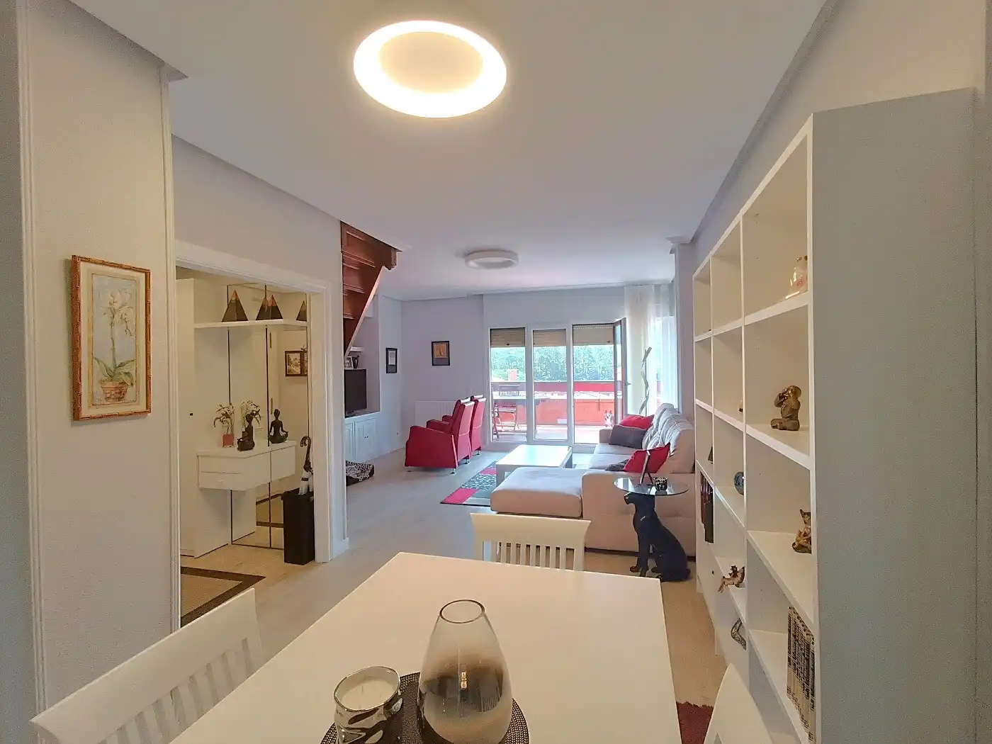 Wohnzimmer von Dachboden zum Verkauf in Sopela mit Heizung, Terrasse und Abstellraum