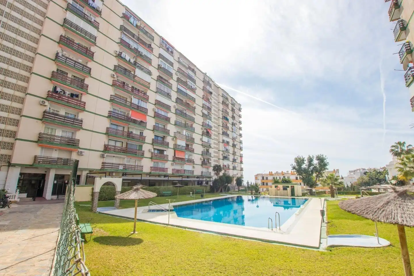 Swimming pool of Study for sale in Benalmádena  with Air Conditioner, Private garden and Furnished