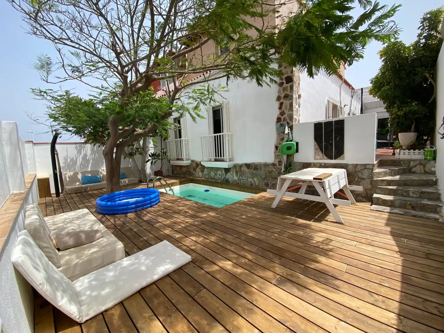 Terrassa de Casa adosada en venda en Granadilla de Abona amb Jardí privat, Terrassa i Piscina