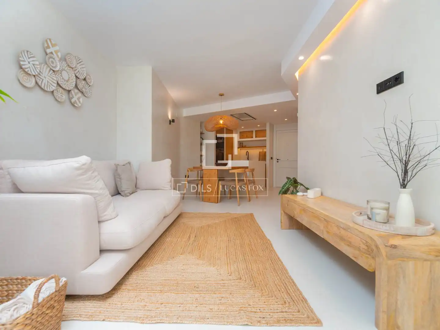 Wohnzimmer von Wohnung zum Verkauf in Eivissa mit Klimaanlage, Heizung und Privatgarten