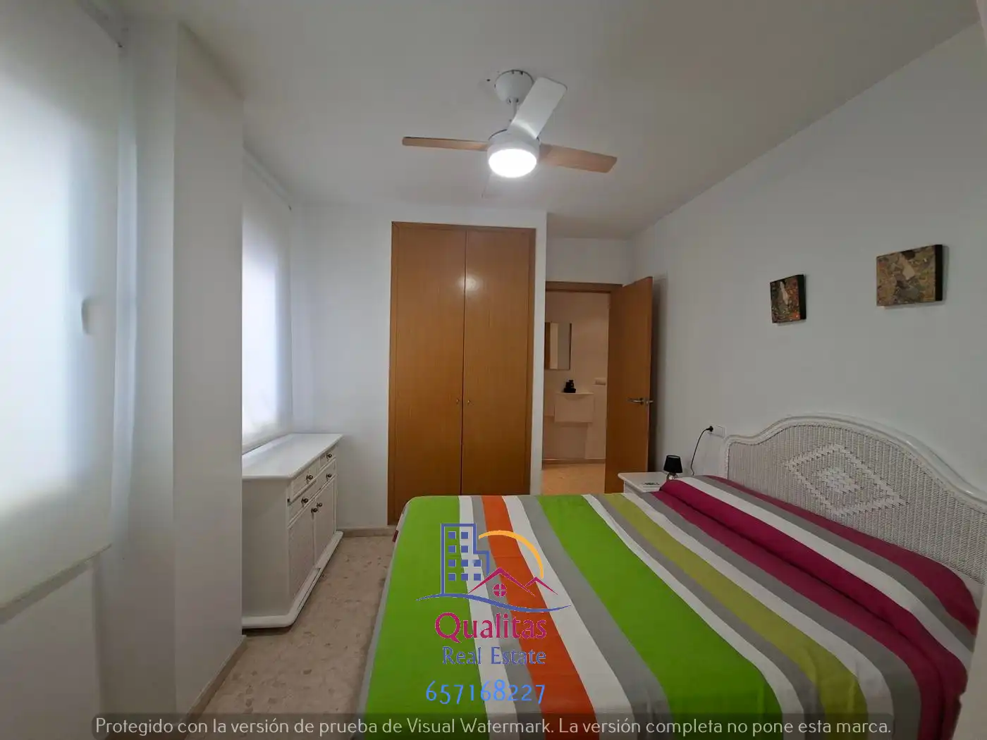 Habitación de Apartamento de alquiler en Oliva con Aire acondicionado, Calefacción y Terraza