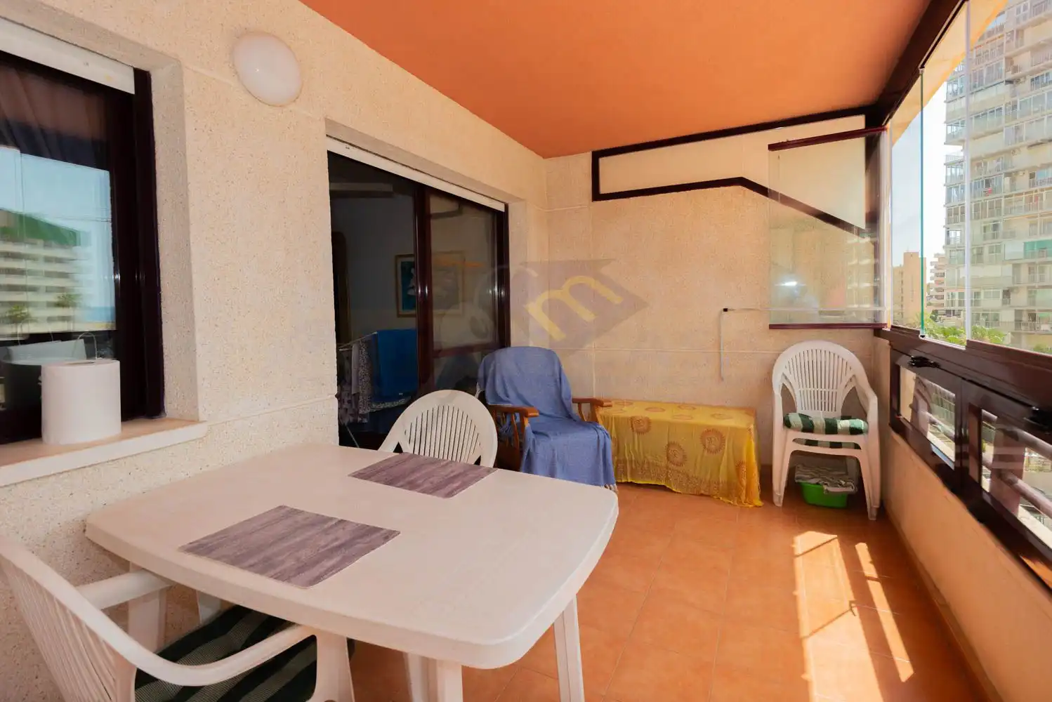 Terraza de Apartamento en venta en Calpe / Calp con Terraza, Amueblado y Piscina comunitaria
