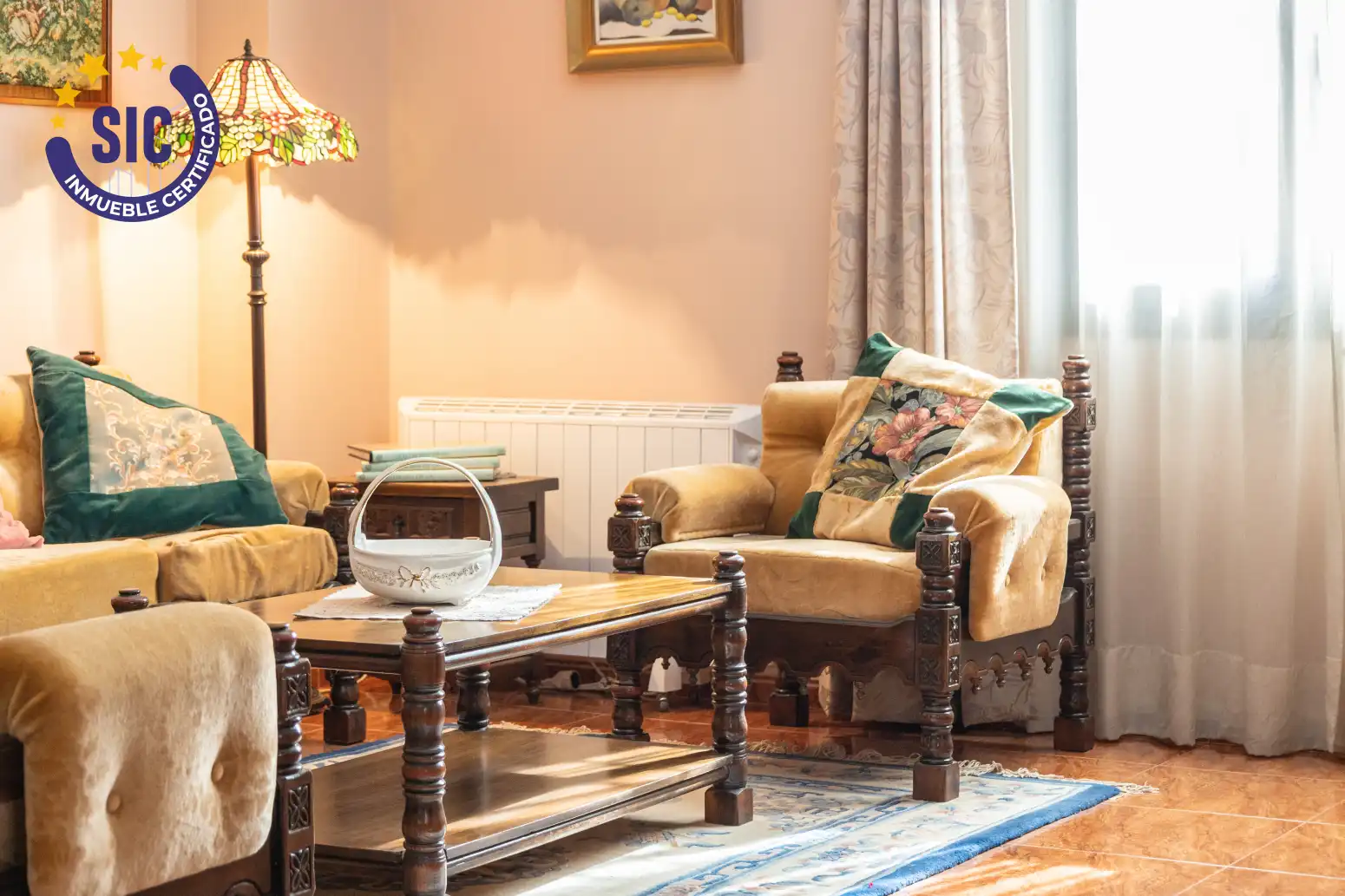 Sala de estar de Casa o chalet en venta en Hontecillas con Calefacción, Terraza y Amueblado