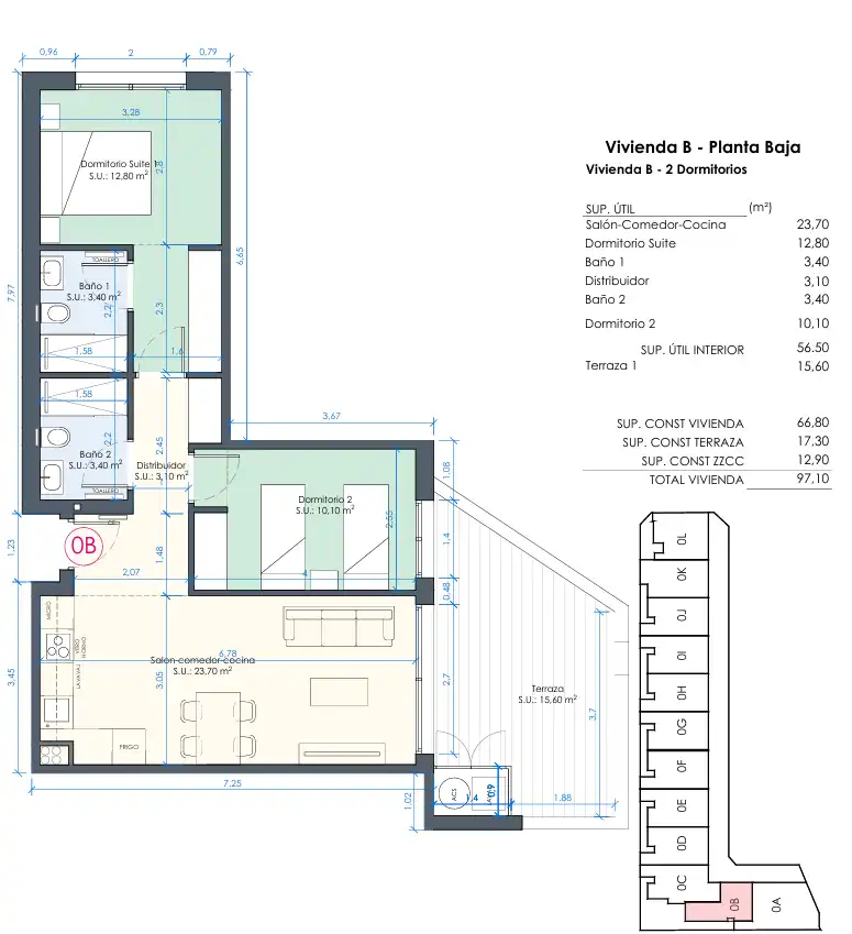Flat for sale in Benijófar  with Air Conditioner, Heating and Private garden