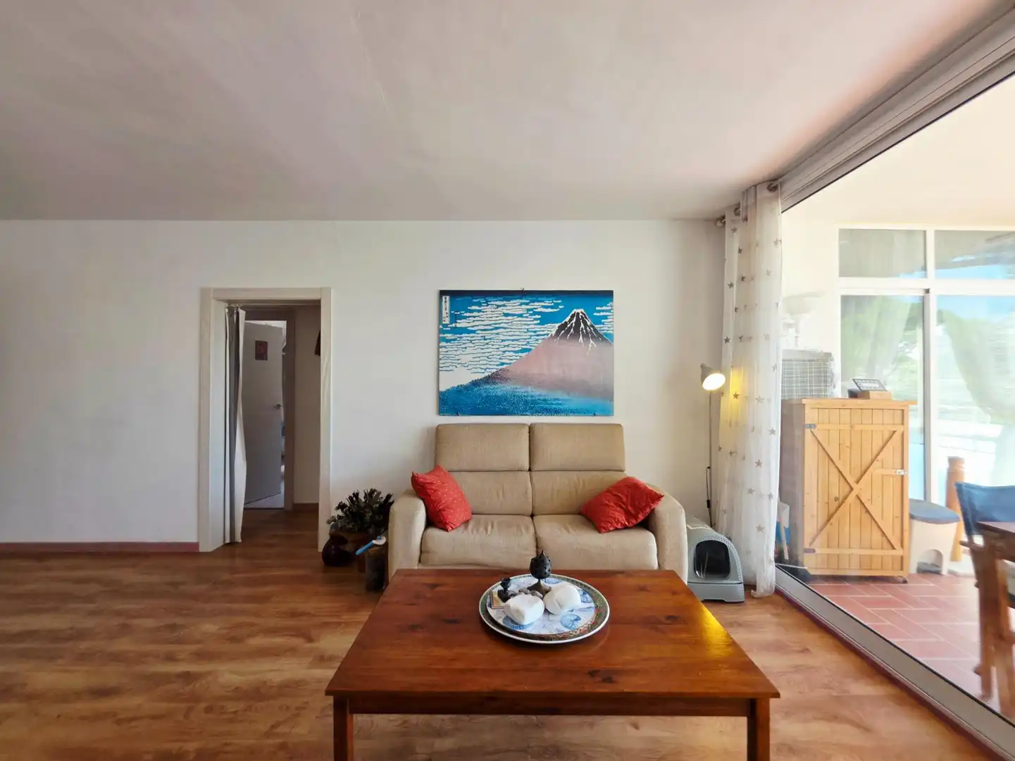 Living room of Flat for sale in Castelldefels  with Heating, Parquet flooring and Terrace