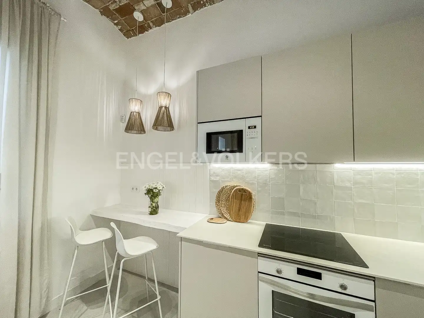 Cocina de Piso de alquiler en Barcelona con Aire acondicionado, Calefacción y Amueblado