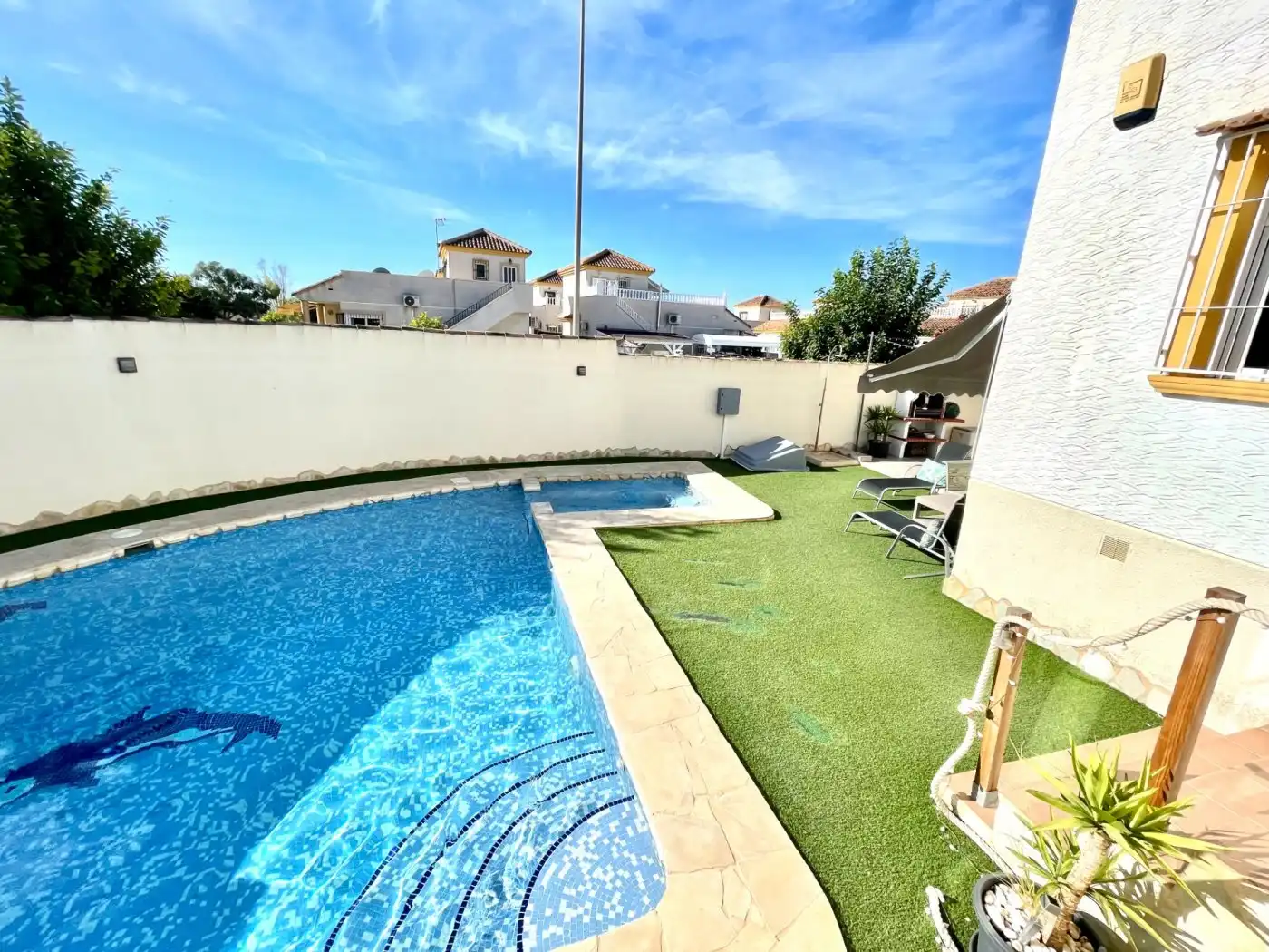 Swimming pool of Houses for rent in San Fulgencio  with Air Conditioner, Heating and Private garden