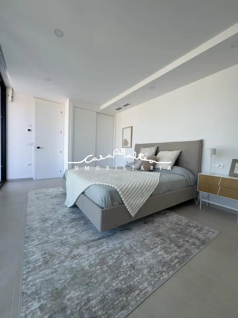 Bedroom of Detached homes for sale in Calpe / Calp  with Air Conditioner, Private garden and Terrace