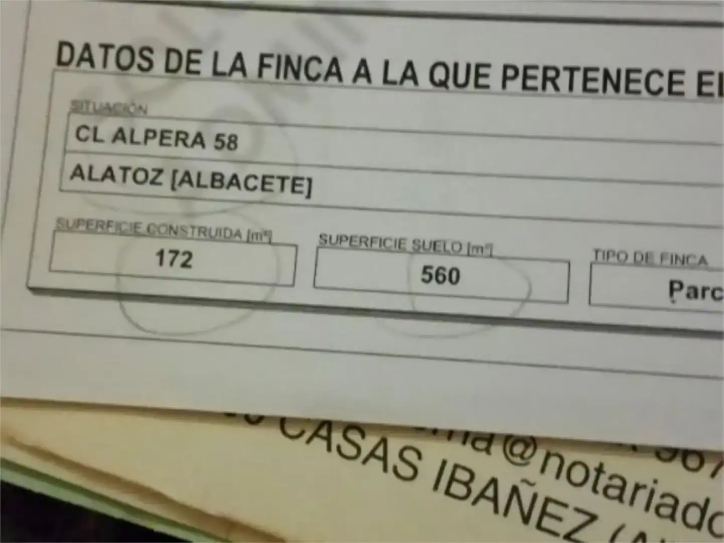 Parking de Finca rústica en venta en Alatoz