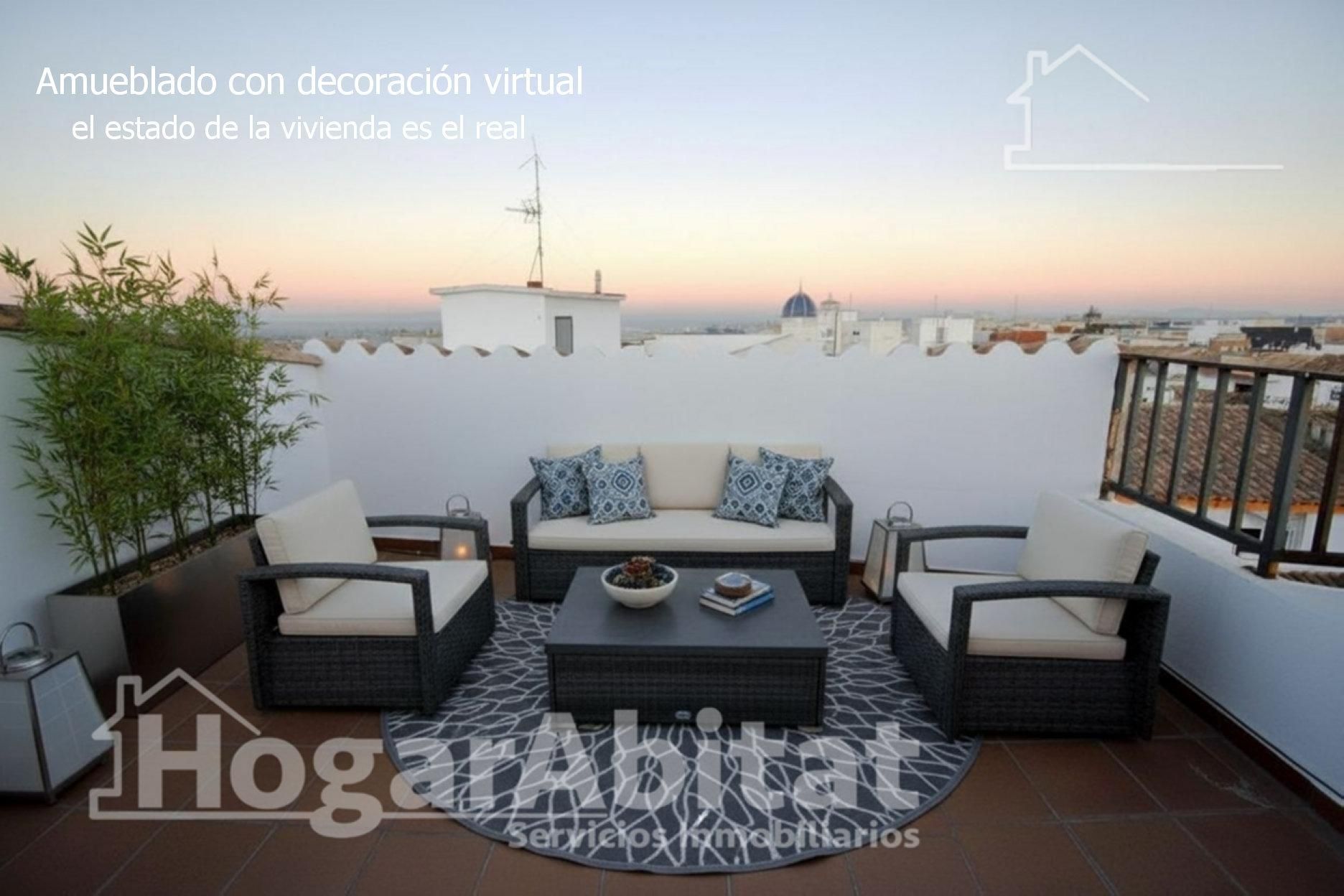 Terrace of Single-family semi-detached for sale in Chiva  with Air Conditioner, Heating and Parquet flooring