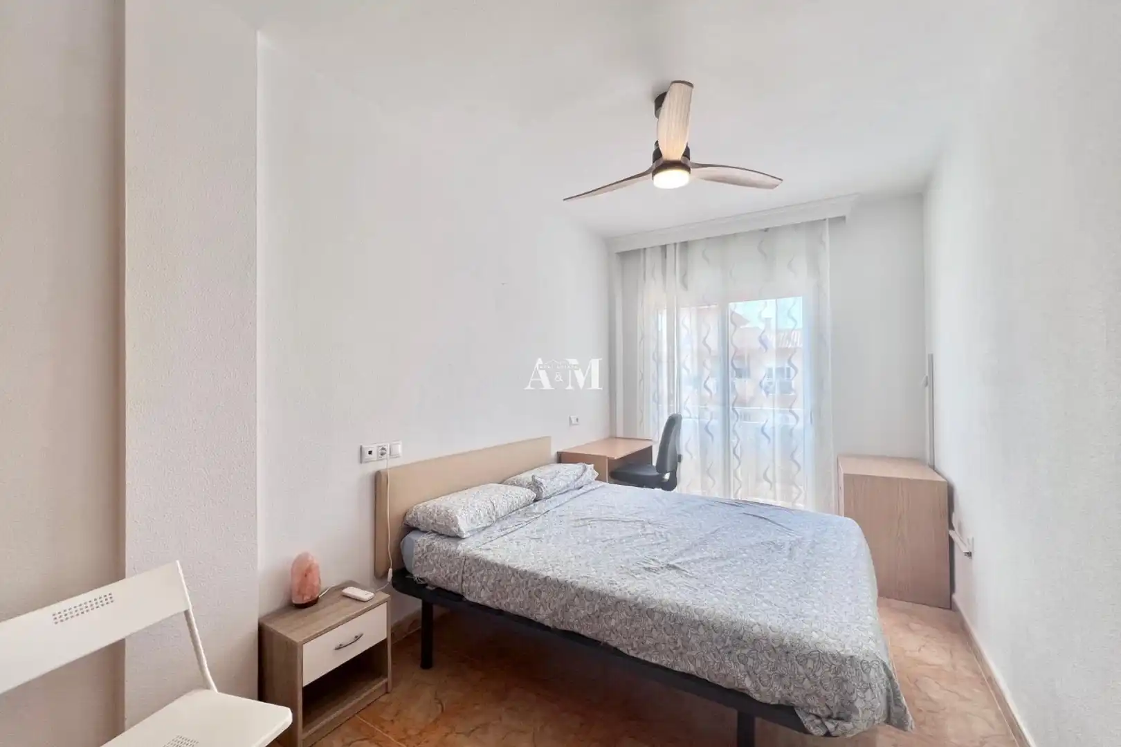 Schlafzimmer von Wohnung zur Miete in San Pedro del Pinatar mit Klimaanlage, Heizung und Terrasse
