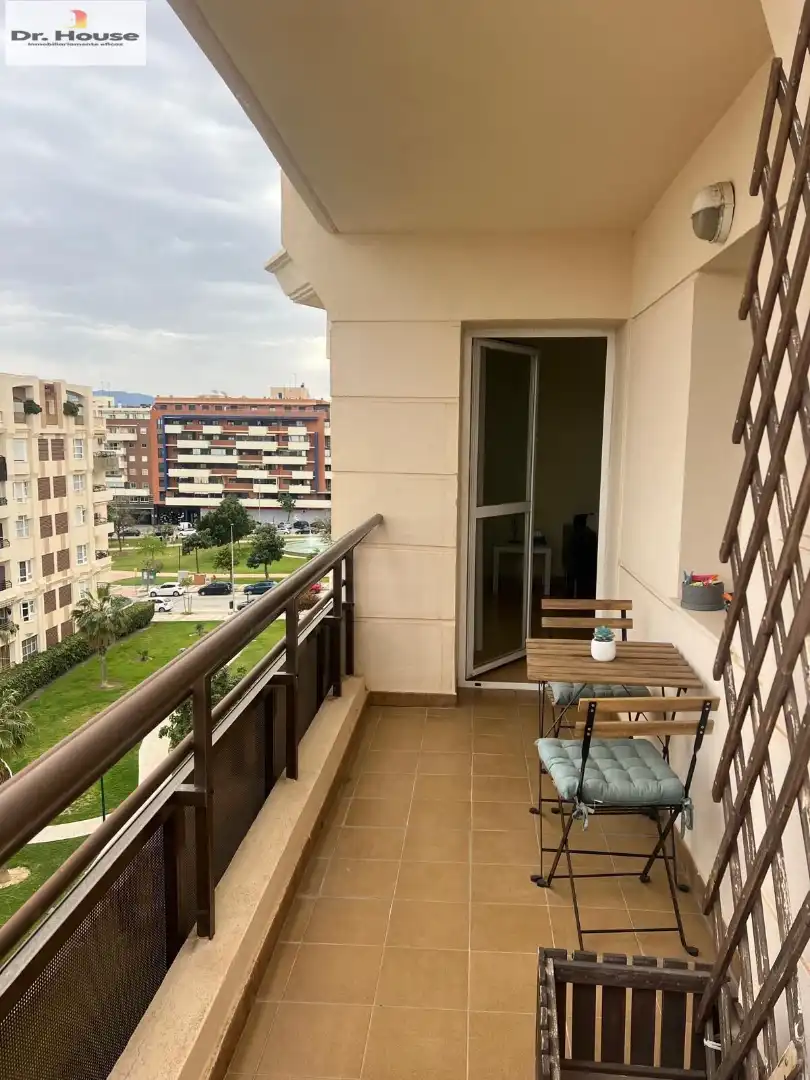 Terraza de Piso de alquiler en Málaga con Aire acondicionado, Calefacción y Parquet