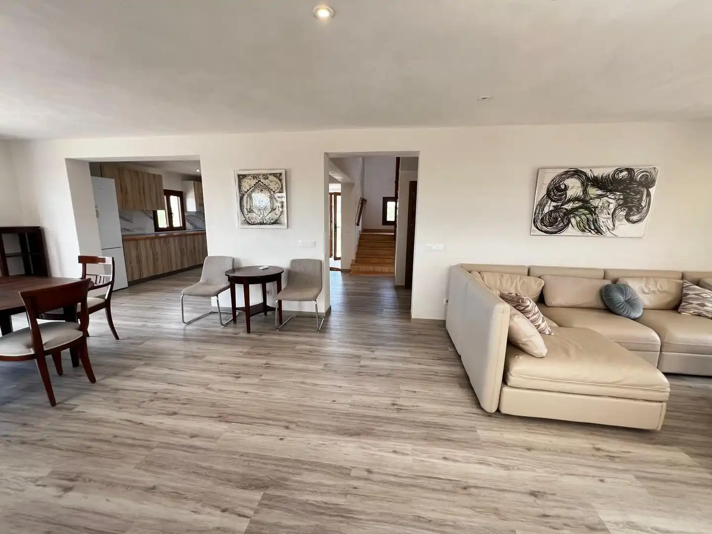 Sala de estar de Finca rústica de alquiler en Santanyí con Aire acondicionado, Calefacción y Terraza