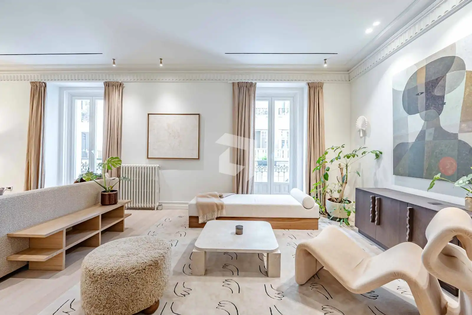 Wohnzimmer von Wohnung zum Verkauf in Madrid mit Klimaanlage, Heizung und Terrasse