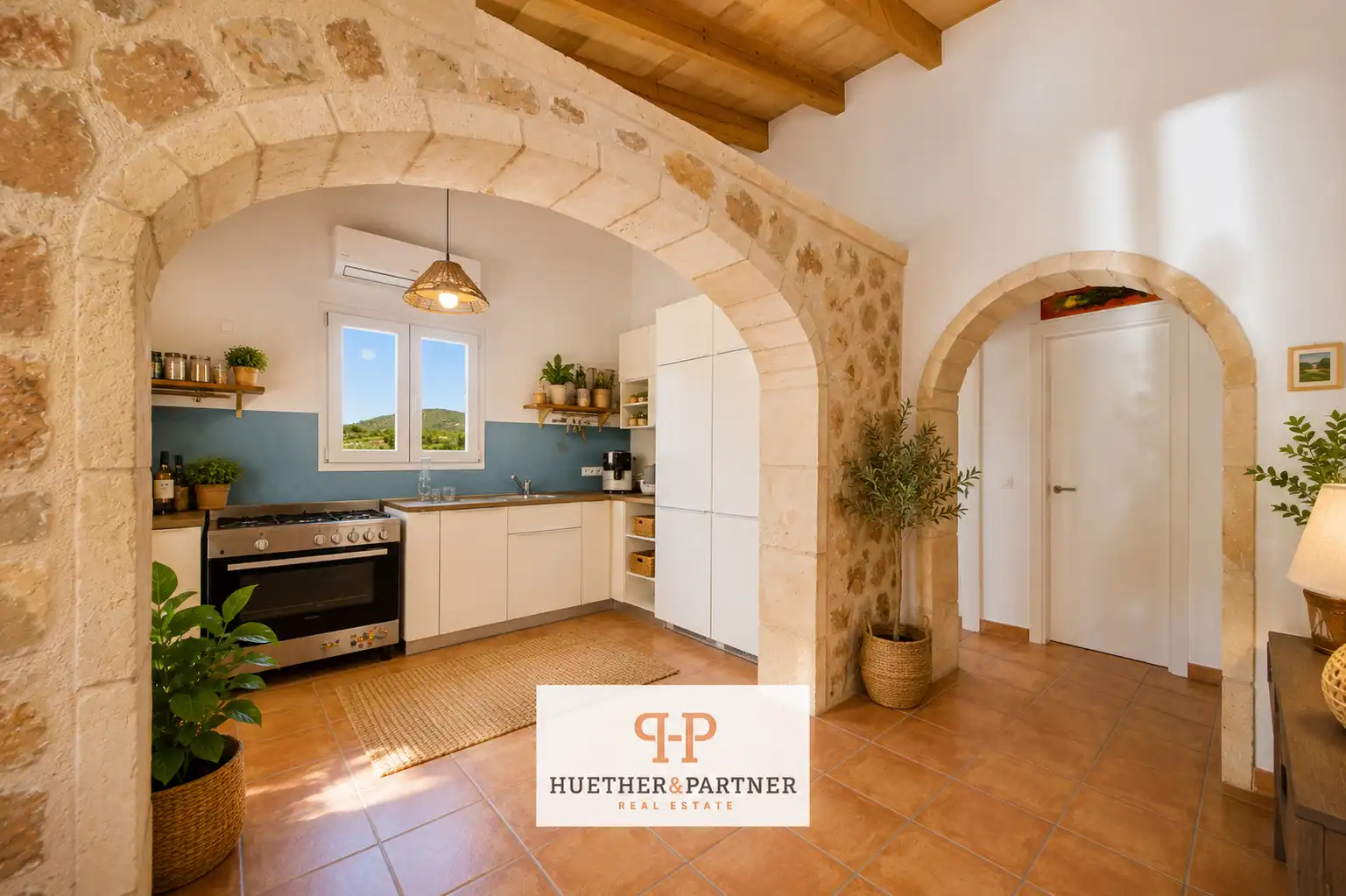 Küche von Country house zum Verkauf in Manacor mit Klimaanlage und Möbliert