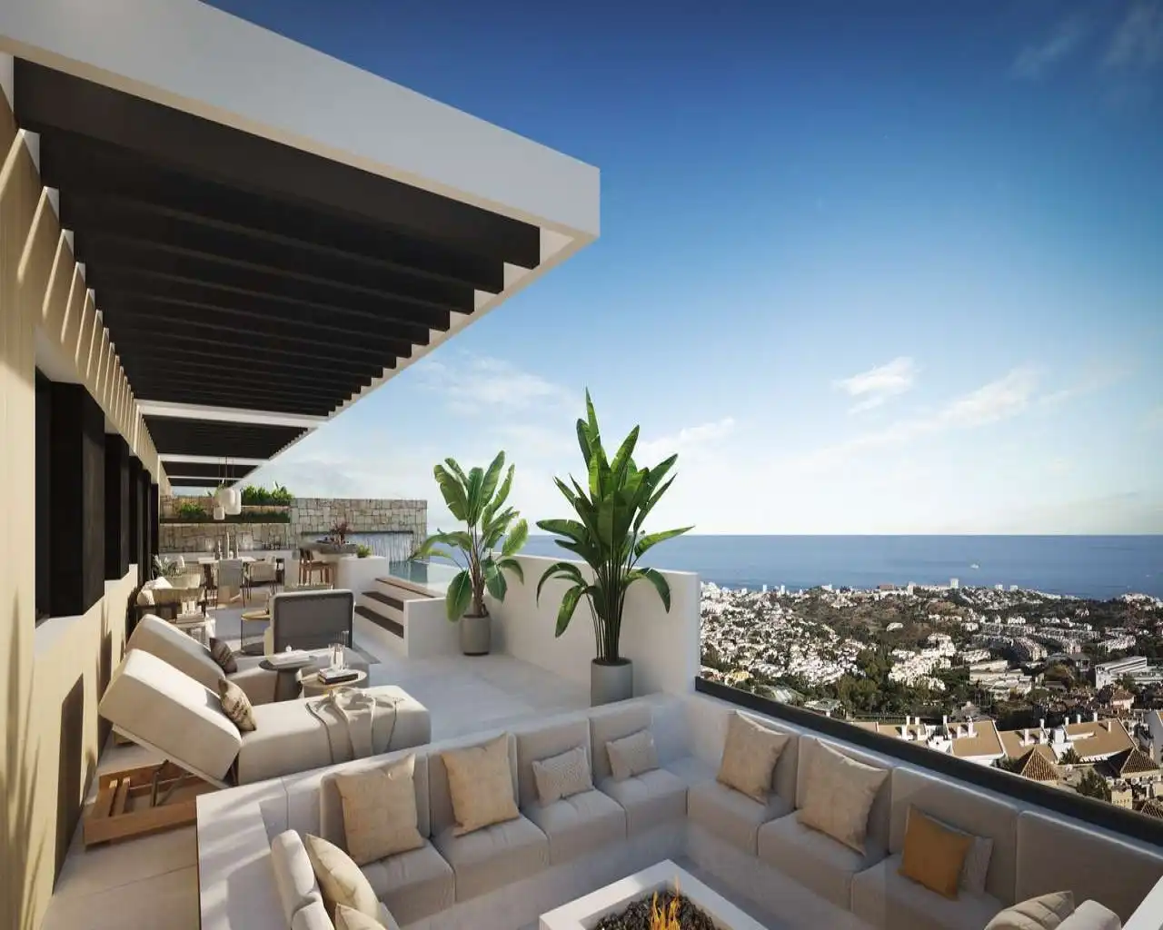 Terrassa de Apartament en venda en Benalmádena amb Aire condicionat, Calefacció i Jardí privat