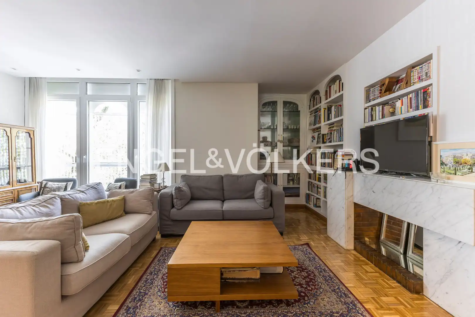 Sala de estar de Piso en venta en Madrid con Calefacción, Jardín privado y Parquet