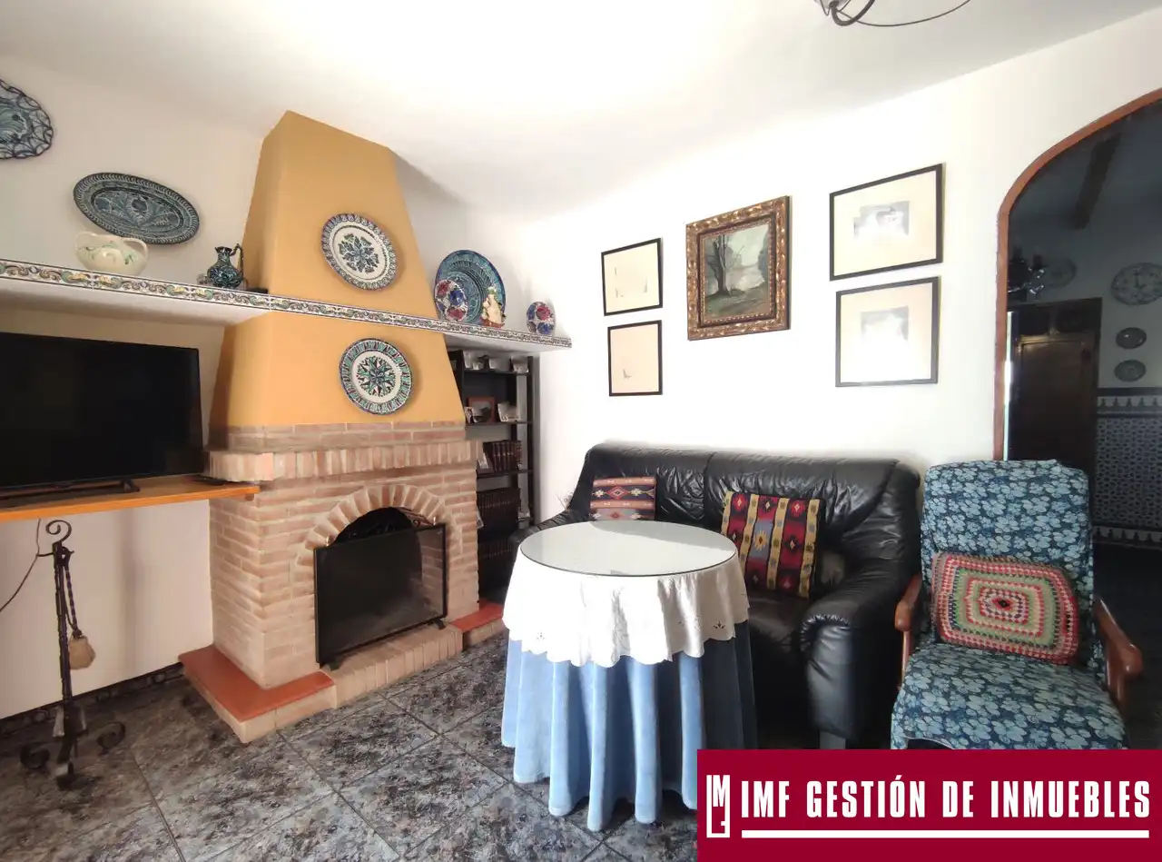 Sala de estar de Finca rústica en venta en Canillas de Aceituno con Jardín privado, Terraza y Amueblado
