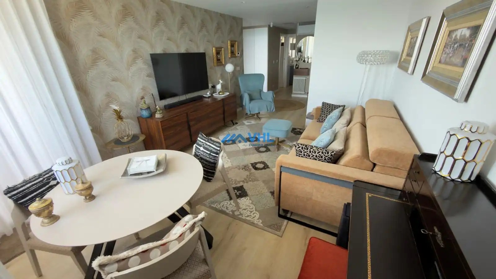 Wohnzimmer von Wohnung zum Verkauf in Castro-Urdiales mit Klimaanlage, Heizung und Terrasse