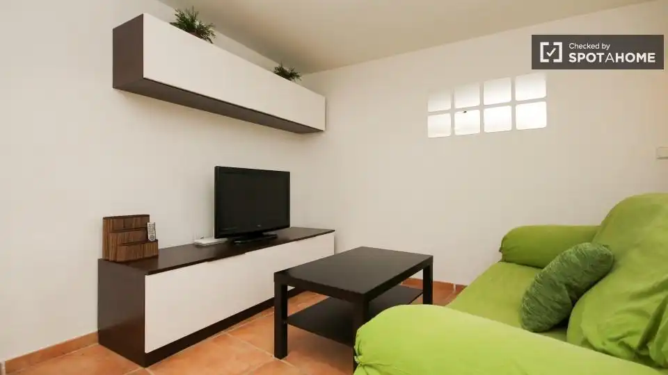Living room of Flat for share in Granada  with Air Conditioner, Heating and Furnished